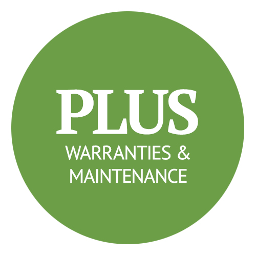 10-Year Parts & Labor Warranty + 2 Years Maintenance