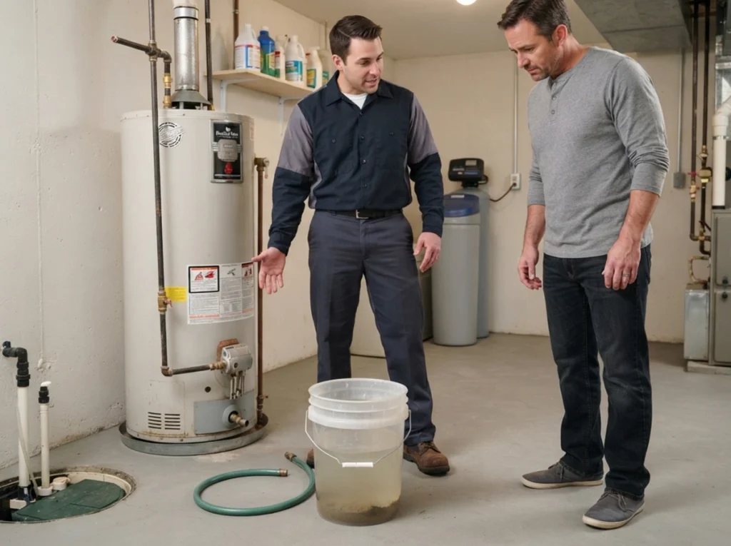Springfield homeowner reviewing sediment causing water heater noise